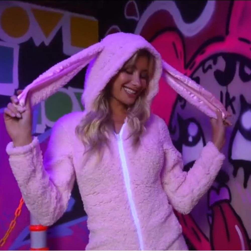 Pink Bunny Hoodie pajamas